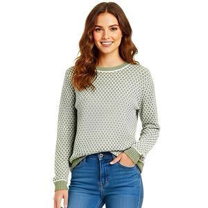 Appleseed's Womens Sweater Sz Small Fall Autumn Winter Honeycomb Waffle Y2k